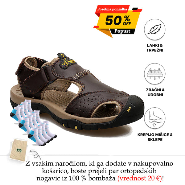 【🎁Današnji 50% popust, ne zamudite】 Ergonomsko oblikovani ortopedski sandali, ki zlahka odpravljajo bolečine v stopalih 👞 Primerni za dolgotrajno stanje in sedenje