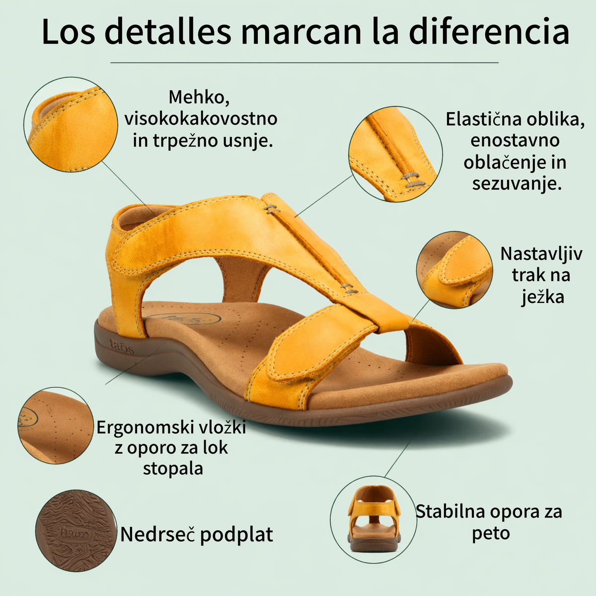 🔥 Ženski poletni ortopedski sandali | Ergonomska oblika, podpora stopalnega loka, celodnevno udobje | Nedrseči in zračni ✅