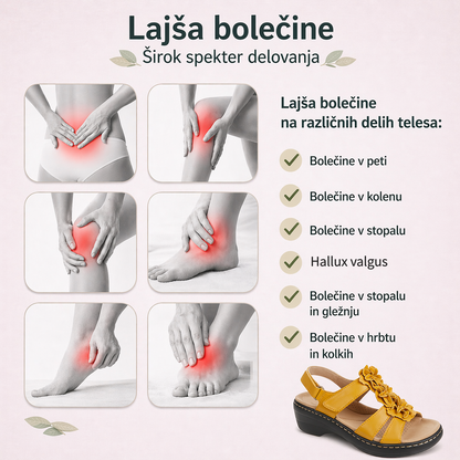 🔥 Ženski poletni ortopedski sandali: podpora za stopalni lok, ravna peta, širok kroj. Idealni za tiste, ki trpijo zaradi plantarnega fasciitisa. Enostavni, udobni in neboleči pri vsakem koraku. ✅