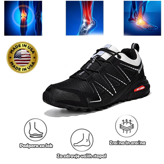 Ortopedski čevlji Genettech® | Ergonomski pohodniški škornji - vrhunsko usnje + ročno šivani 👞
