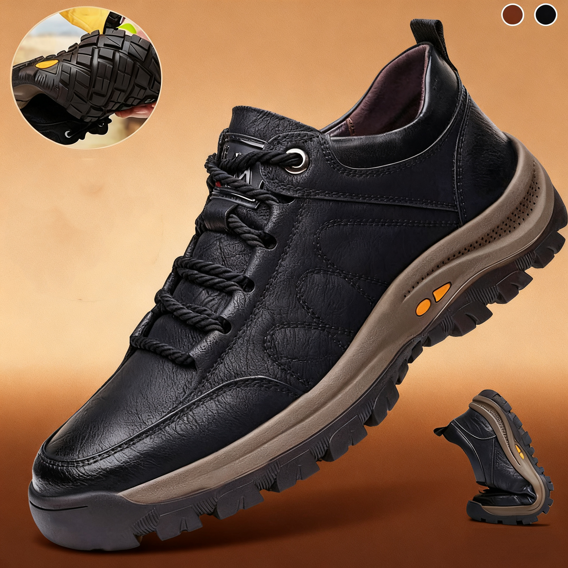 ⏰50 % popust za omejen čas🔥Ročno šivani avstralski čevlji iz pravega usnja👞Enostavno obuvanje in sezuvanje✅Pametno lajšanje bolečin z umetno inteligenco: vodoodporni in nedrseči