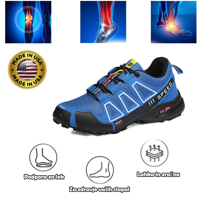 Ortopedski pohodni čevlji Genettech® | Ergonomsko oblikovani za lajšanje bolečin v hrbtu, nogah in sklepih.