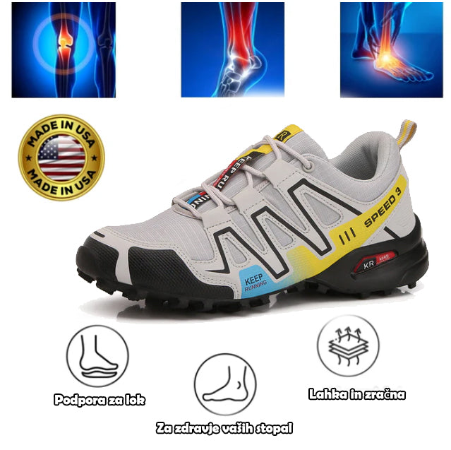 Ortopedski pohodni čevlji Genettech® | Ergonomsko oblikovani za lajšanje bolečin v hrbtu, nogah in sklepih.