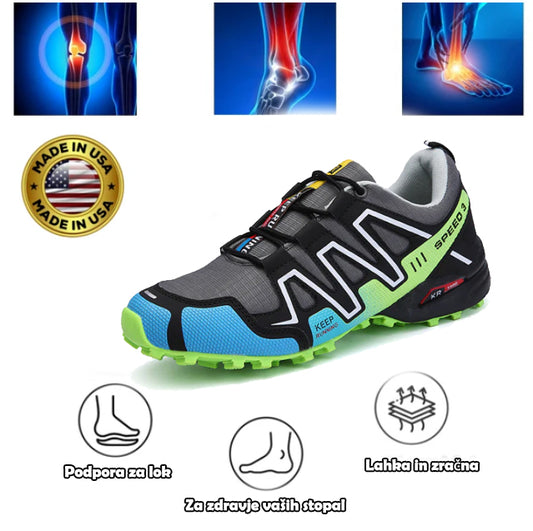 Ortopedski pohodni čevlji Genettech® | Ergonomsko oblikovani za lajšanje bolečin v hrbtu, nogah in sklepih.