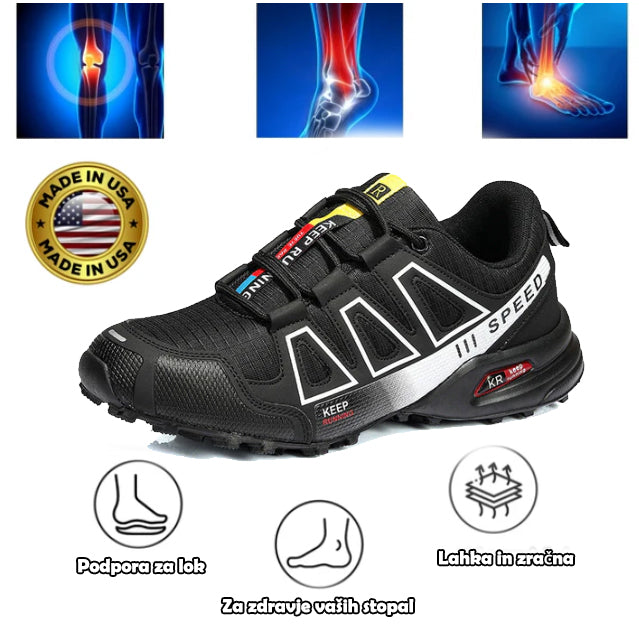 Ortopedski pohodni čevlji Genettech® | Ergonomsko oblikovani za lajšanje bolečin v hrbtu, nogah in sklepih.