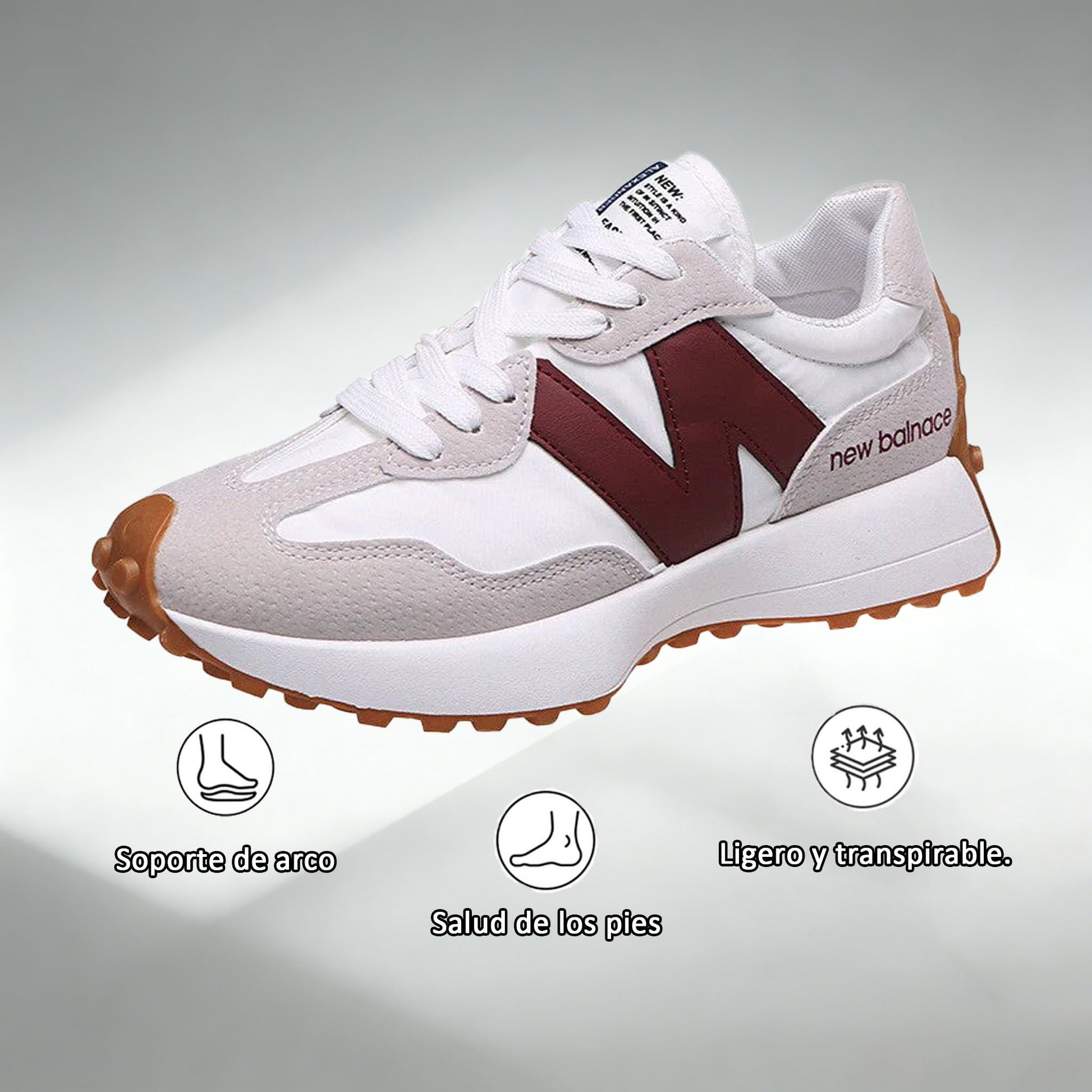 genettech® | Zapatos casuales | Con un diseño de punta ancha para reducir la presión en las plantas de los pies.