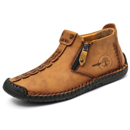 (⏰Novi izdelki s 50 % popustom) Čevlji za prosti čas 👞Visokokakovostno goveje usnje, udobni in nedrseči, podpora stopalnemu loku ✅Lajšanje bolečin v stopalih!