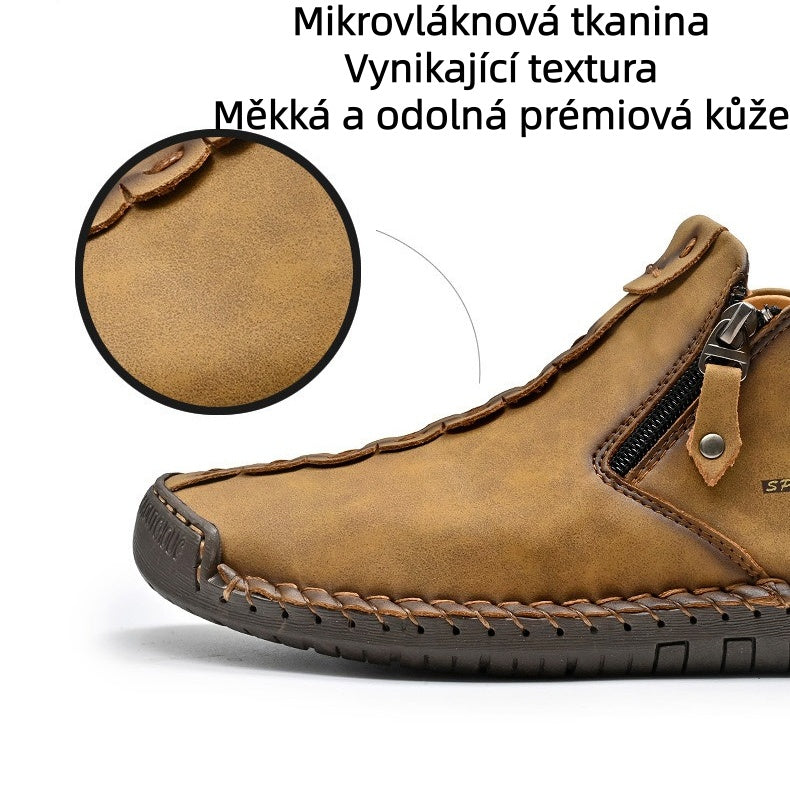 (⏰Novi izdelki s 50 % popustom) Čevlji za prosti čas 👞Visokokakovostno goveje usnje, udobni in nedrseči, podpora stopalnemu loku ✅Lajšanje bolečin v stopalih!