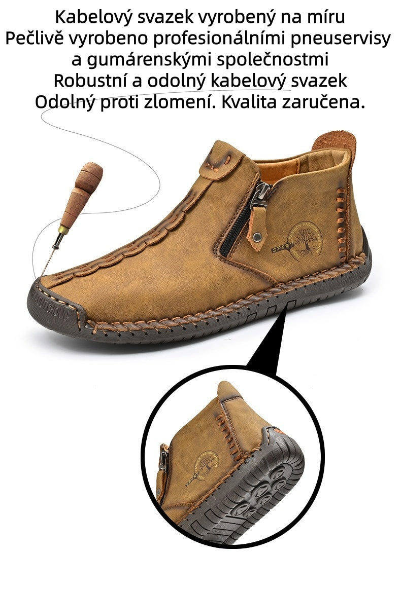 (⏰Novi izdelki s 50 % popustom) Čevlji za prosti čas 👞Visokokakovostno goveje usnje, udobni in nedrseči, podpora stopalnemu loku ✅Lajšanje bolečin v stopalih!