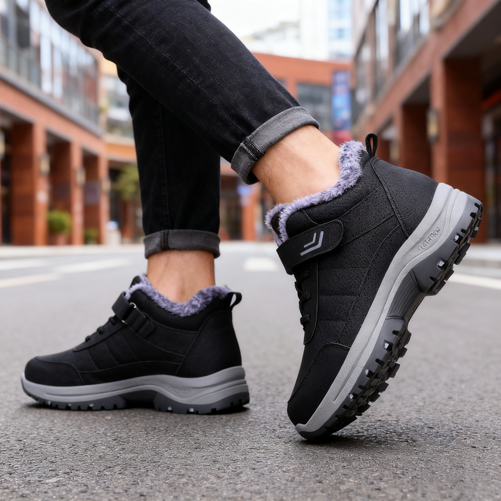 🔥Črni petek: 50 % popust!⏰ - Zimski ortopedski čevlji genettech®, 👞 Nedrseči in topli - Udoben kroj - Ergonomska oblika. (Unisex)