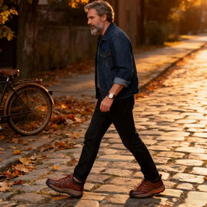 Zapatos de cuero para negocios ortopédicos