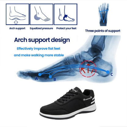[Zadnji dan 70 % popusta - kmalu se konča] 🔥 Ergonomsko oblikovani moški pohodni čevlji 👞 Lajšajo bolečine pri hoji ✅ Podpora stopalnega loka za udobno hojo