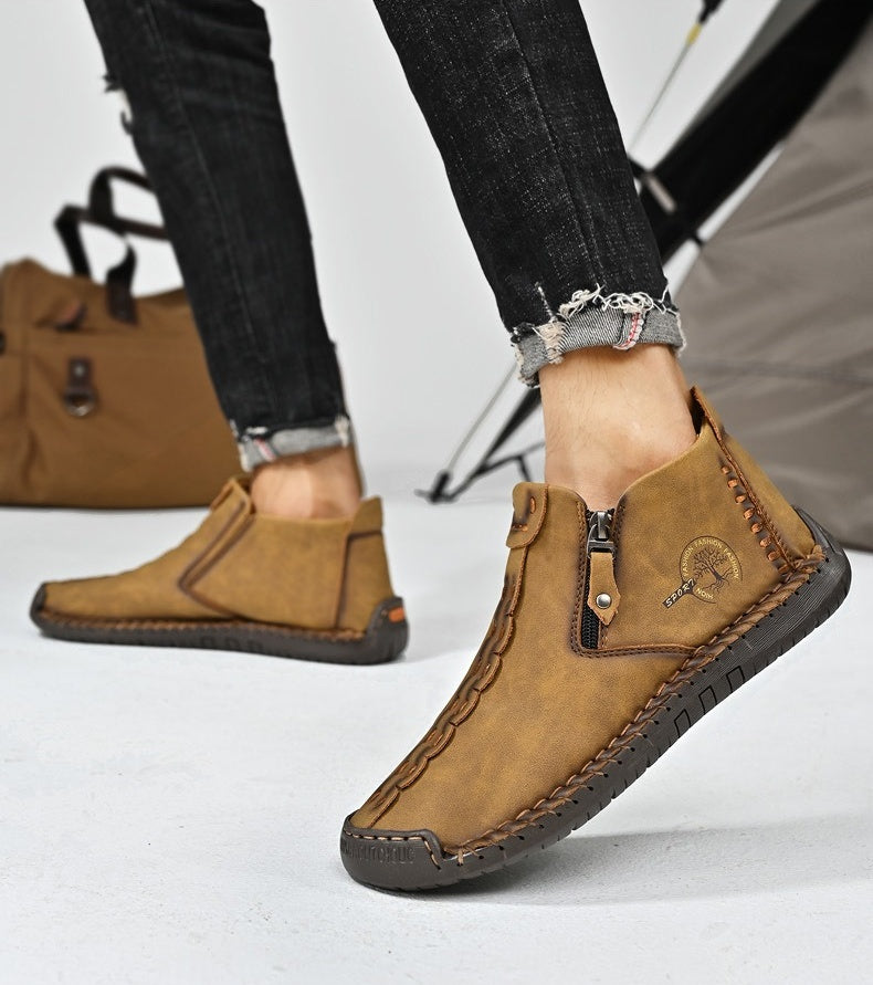 (⏰Novi izdelki s 50 % popustom) Čevlji za prosti čas 👞Visokokakovostno goveje usnje, udobni in nedrseči, podpora stopalnemu loku ✅Lajšanje bolečin v stopalih!