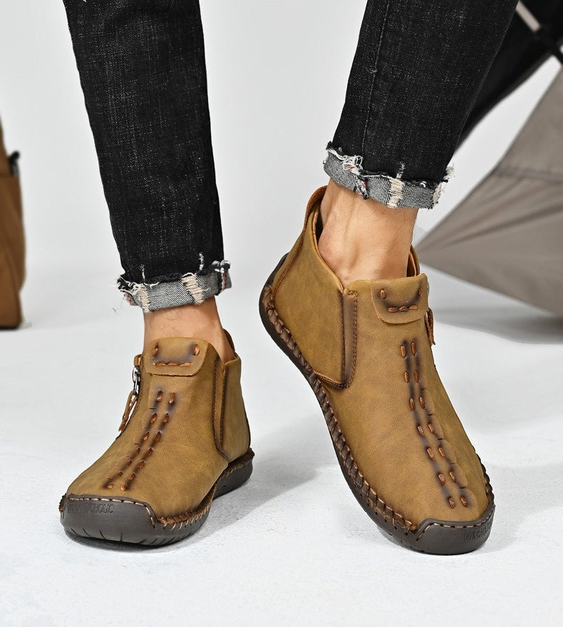 (⏰Novi izdelki s 50 % popustom) Čevlji za prosti čas 👞Visokokakovostno goveje usnje, udobni in nedrseči, podpora stopalnemu loku ✅Lajšanje bolečin v stopalih!