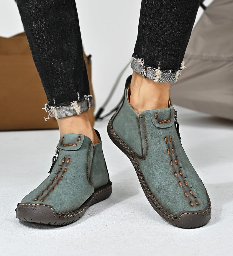 (⏰Novi izdelki s 50 % popustom) Čevlji za prosti čas 👞Visokokakovostno goveje usnje, udobni in nedrseči, podpora stopalnemu loku ✅Lajšanje bolečin v stopalih!