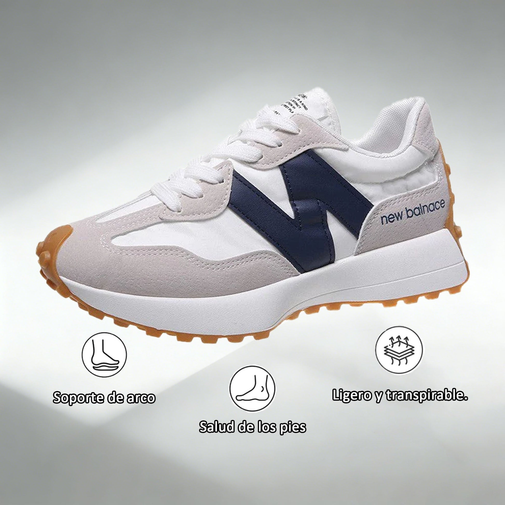 genettech® | Zapatos casuales | Con un diseño de punta ancha para reducir la presión en las plantas de los pies.