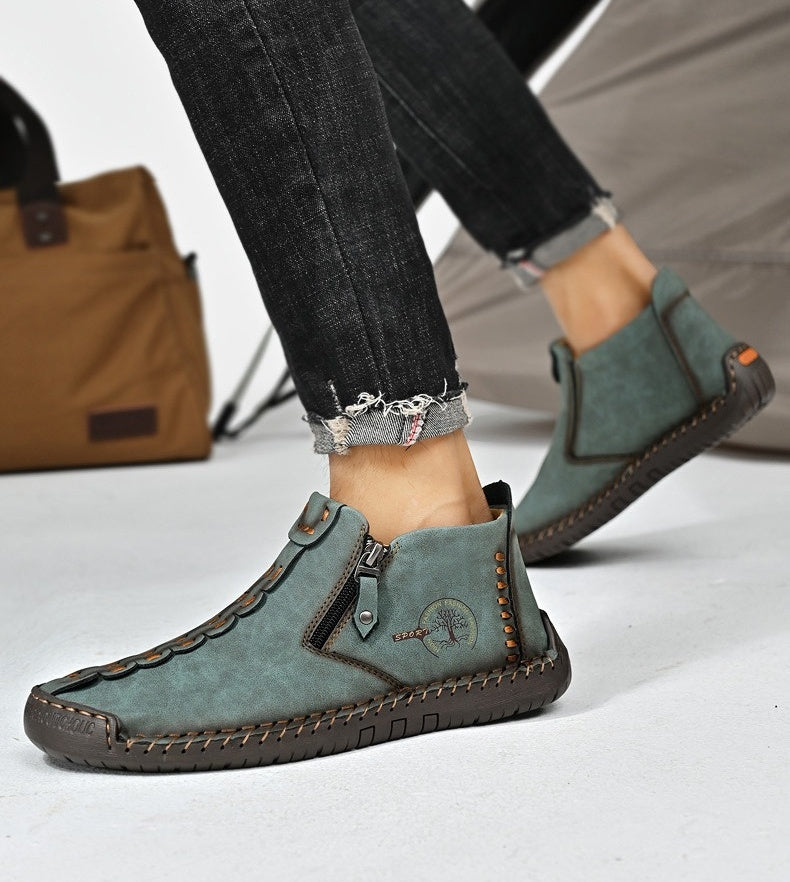 (⏰Novi izdelki s 50 % popustom) Čevlji za prosti čas 👞Visokokakovostno goveje usnje, udobni in nedrseči, podpora stopalnemu loku ✅Lajšanje bolečin v stopalih!