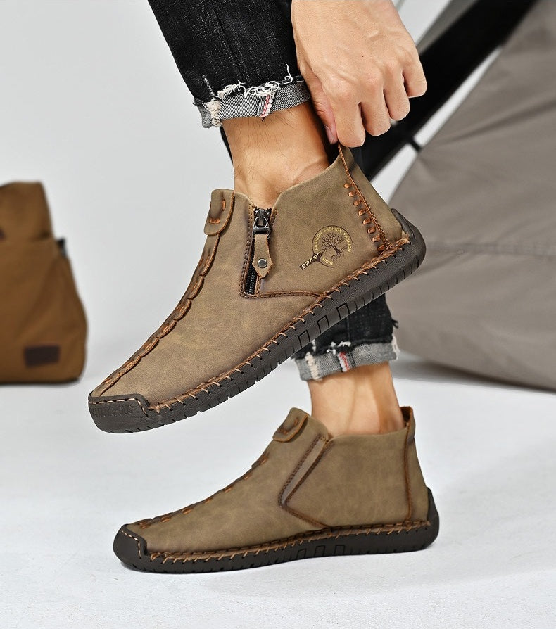 (⏰Novi izdelki s 50 % popustom) Čevlji za prosti čas 👞Visokokakovostno goveje usnje, udobni in nedrseči, podpora stopalnemu loku ✅Lajšanje bolečin v stopalih!