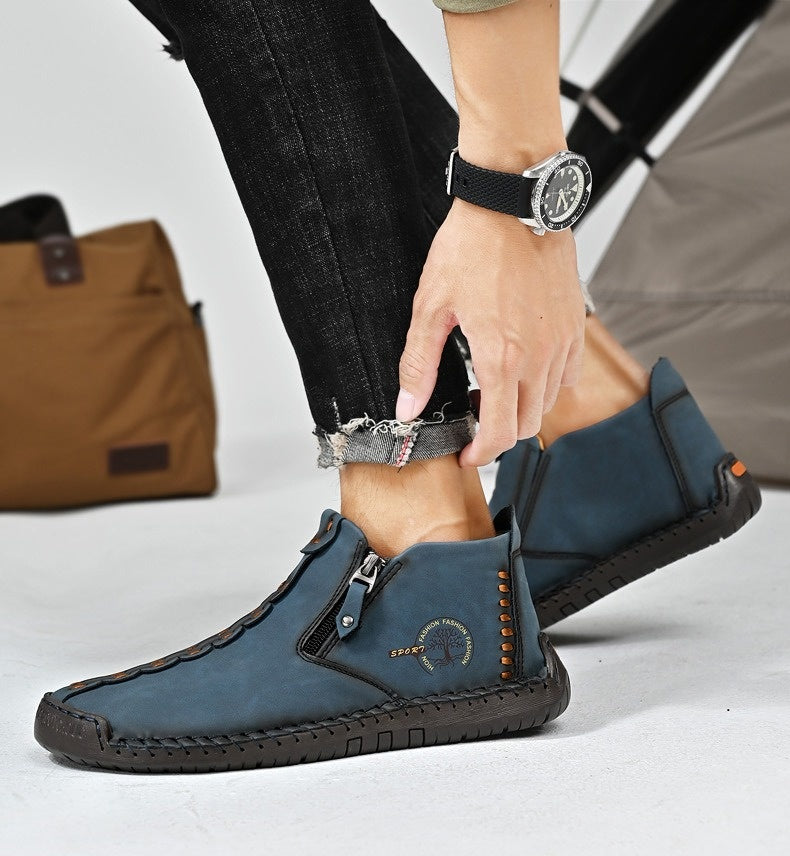 (⏰Novi izdelki s 50 % popustom) Čevlji za prosti čas 👞Visokokakovostno goveje usnje, udobni in nedrseči, podpora stopalnemu loku ✅Lajšanje bolečin v stopalih!