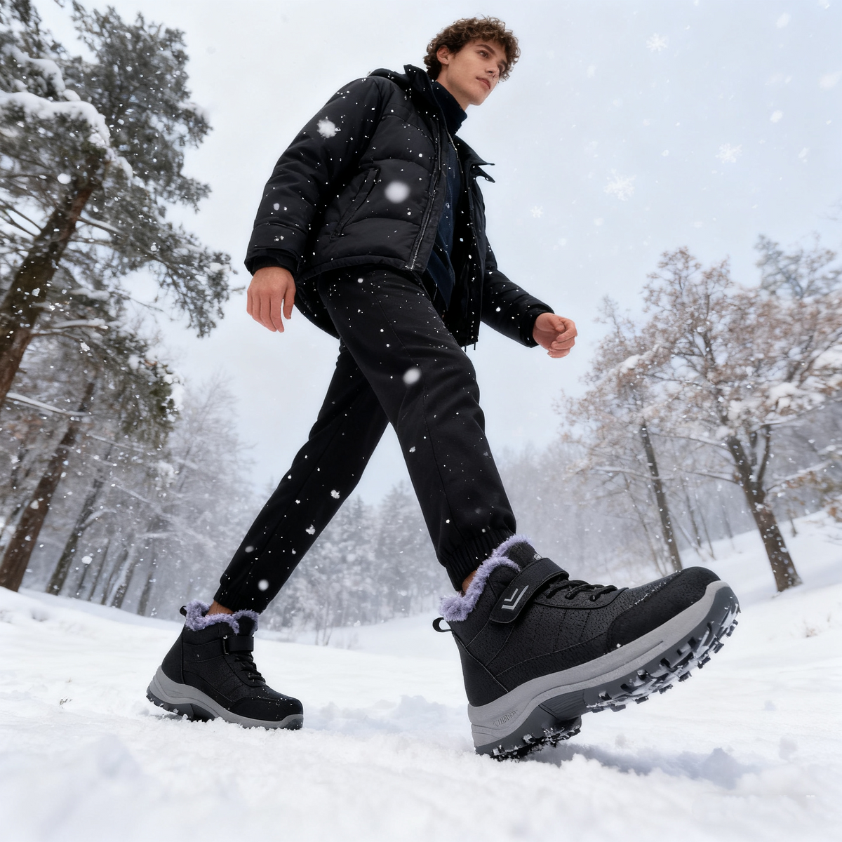 🔥Črni petek: 50 % popust!⏰ - Zimski ortopedski čevlji genettech®, 👞 Nedrseči in topli - Udoben kroj - Ergonomska oblika. (Unisex)
