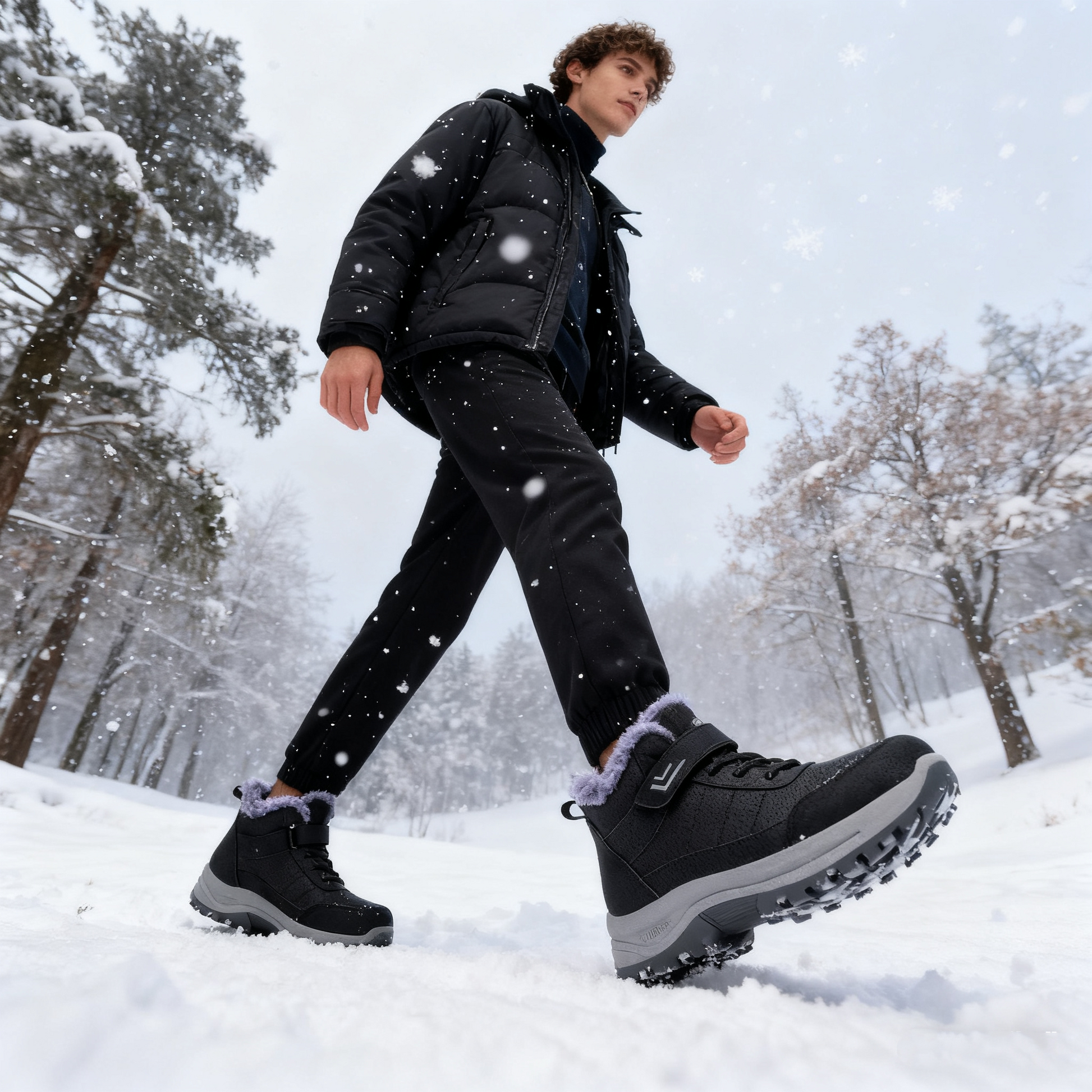 🔥Črni petek: 50 % popust!⏰ - Zimski ortopedski čevlji genettech®, 👞 Nedrseči in topli - Udoben kroj - Ergonomska oblika. (Unisex)