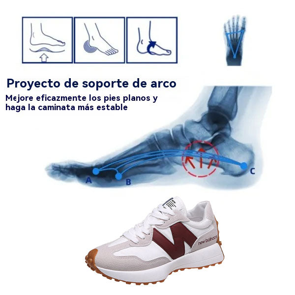 genettech® | Zapatos casuales | Con un diseño de punta ancha para reducir la presión en las plantas de los pies.