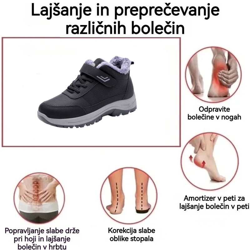 🔥Črni petek: 50 % popust!⏰ - Zimski ortopedski čevlji genettech®, 👞 Nedrseči in topli - Udoben kroj - Ergonomska oblika. (Unisex)