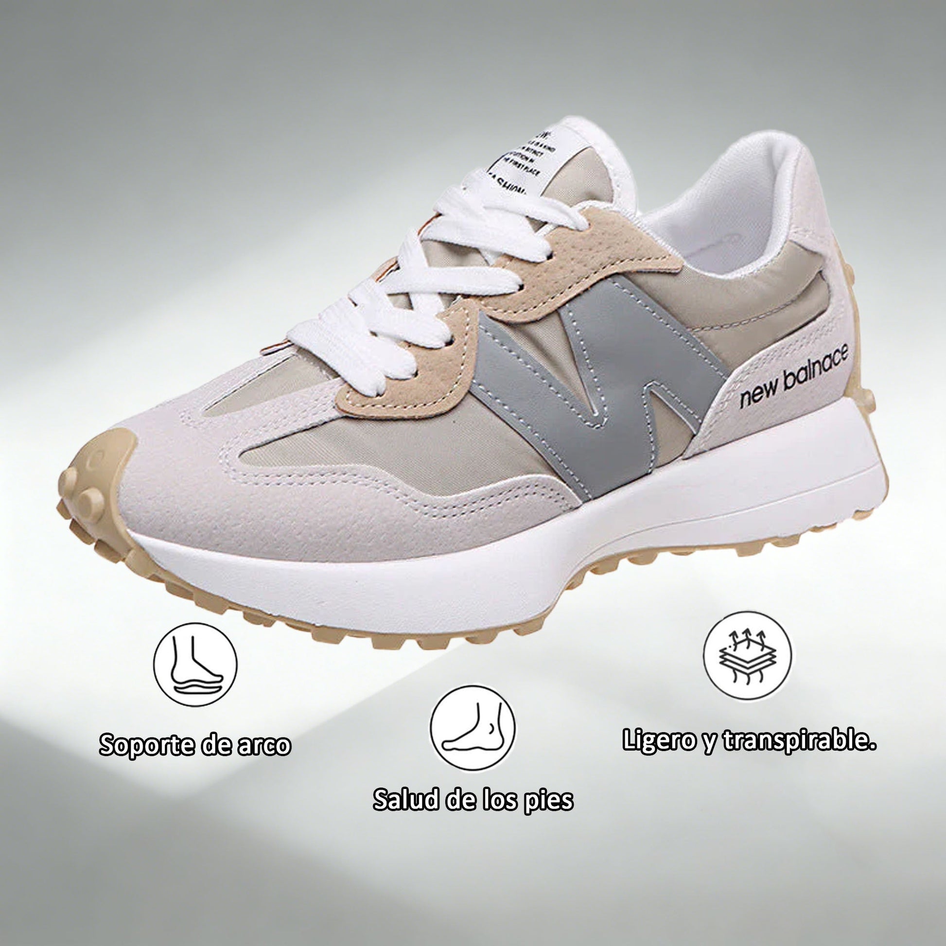 genettech® | Zapatos casuales | Con un diseño de punta ancha para reducir la presión en las plantas de los pies.