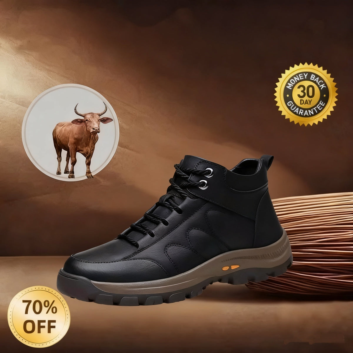 🔥Danes 50 % popusta, ne zamudite!🐂 Moški ortopedski čevlji so izdelani iz visokokakovostnega italijanskega govejega usnja 👞 Lajša bolečine ✅ Udobna hoja