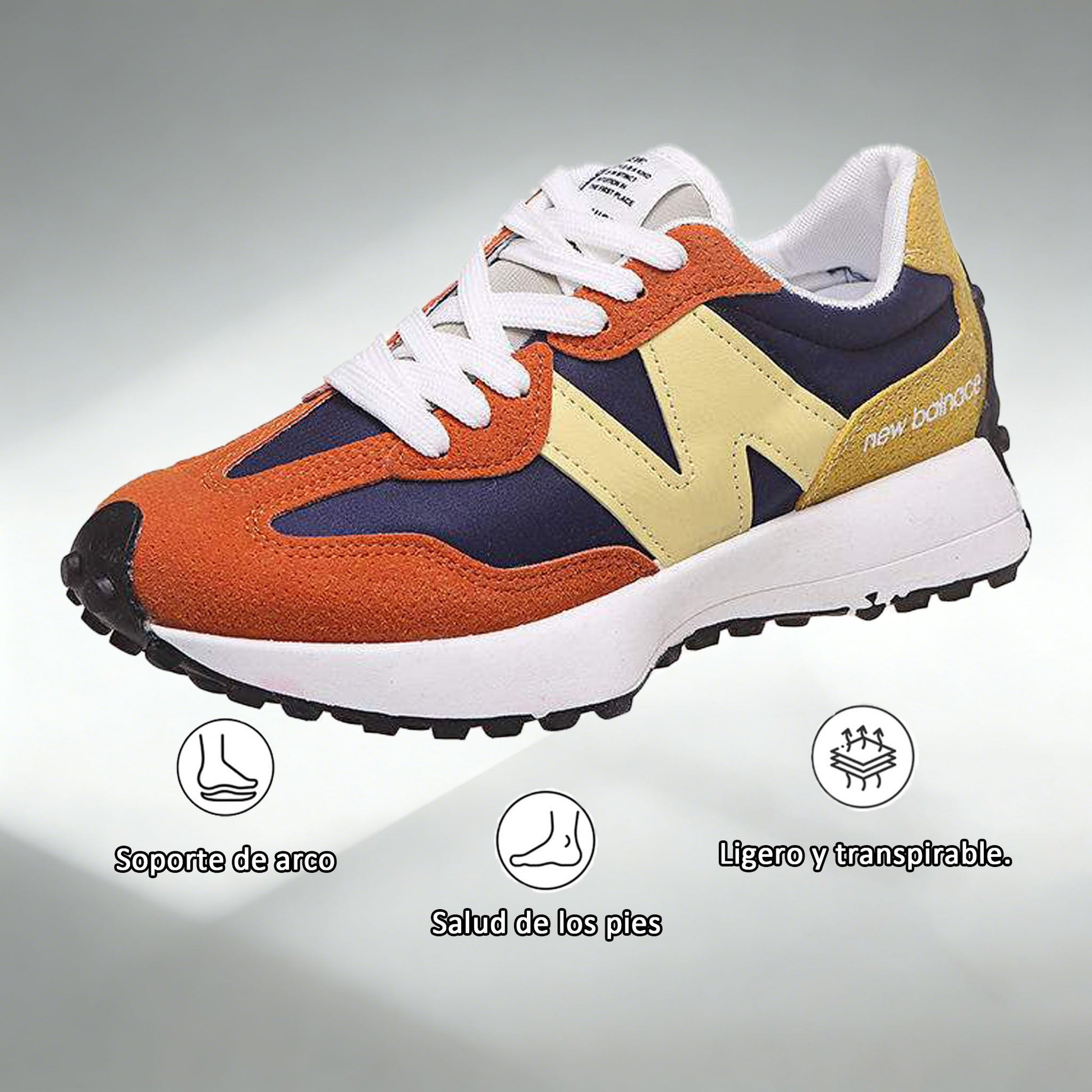 genettech® | Zapatos casuales | Con un diseño de punta ancha para reducir la presión en las plantas de los pies.