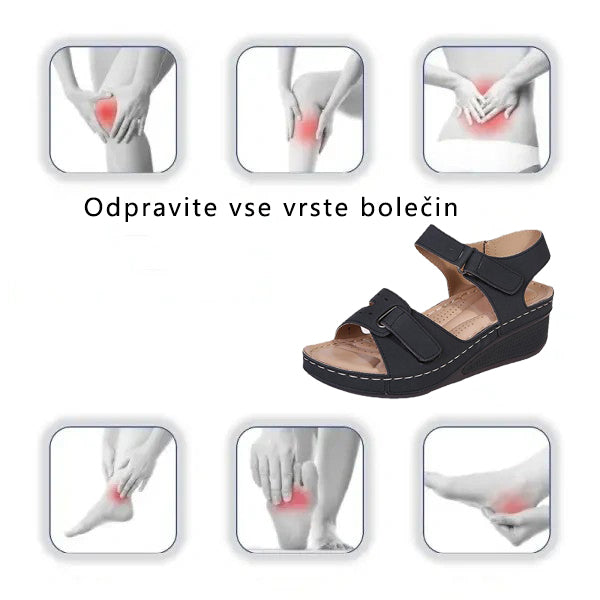 🔥Časovno omejen 50% popust - Poletni ortopedski sandali - Ergonomska oblika ✅100% neboleča hoja