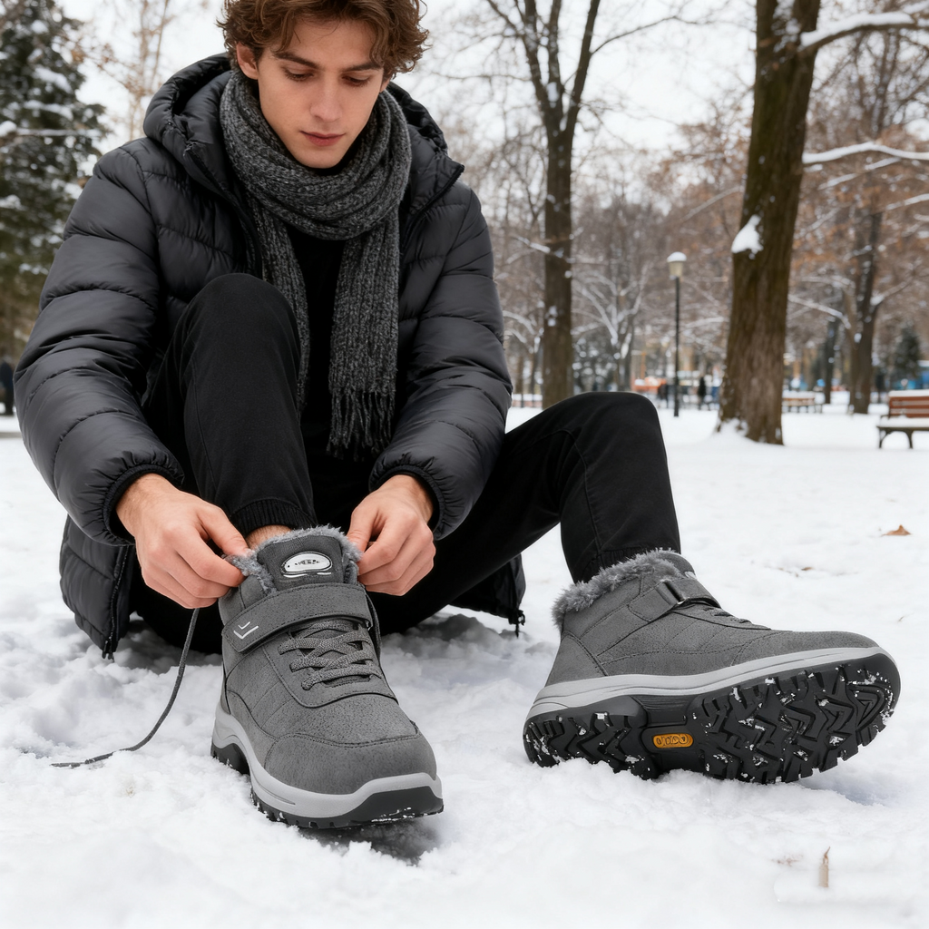 🔥Črni petek: 50 % popust!⏰ - Zimski ortopedski čevlji genettech®, 👞 Nedrseči in topli - Udoben kroj - Ergonomska oblika. (Unisex)