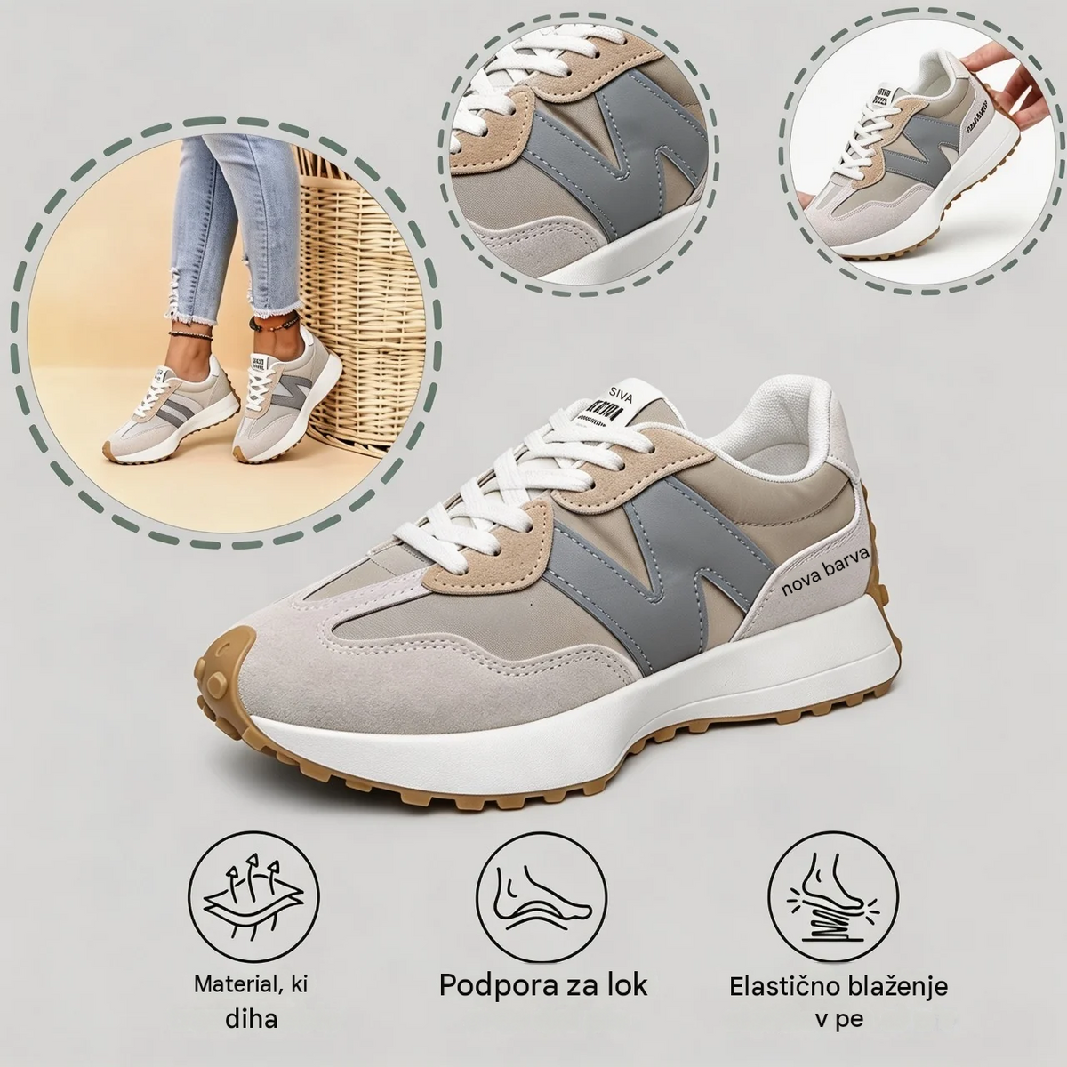 Zadnji dan s 50 % popustom! ⏰ genettech® | Lajšanje bolečin v stopalih in plantarnega fasciitisa: udobna in zračna ortopedska obutev.