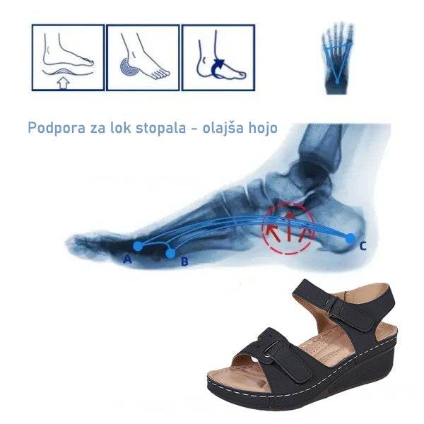 🔥Časovno omejen 50% popust - Poletni ortopedski sandali - Ergonomska oblika ✅100% neboleča hoja