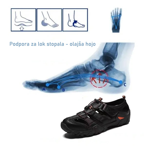 🔥【Nov izdelek na spletu, časovno omejena ponudba: 50 % popusta na prvo naročilo, za drugi artikel polovična cena🎁】Priljubljeni moški ortopedski sandali👞 | Brezplačne ortopedske nogavice🌟Podpora za stopalni lok⚡Lajša bolečine ves dan in vas ohranja v d