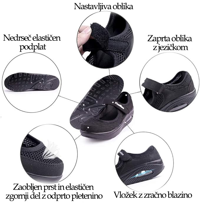 [🎁Današnji 50 % popust, ne zamudite brezplačnih ortopedskih nogavic] Ergonomsko oblikovani ortopedski čevlji z zračno blazino, ki se enostavno znebijo bolečin v stopalih 👞Ni treba zavezovati vezalk, enostavno jih je obuvati in sezuvati