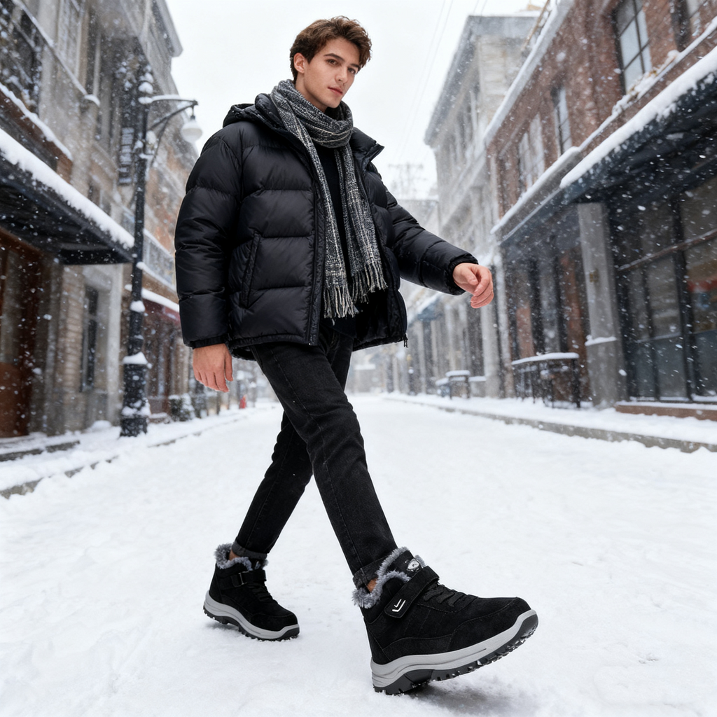 🔥Črni petek: 50 % popust!⏰ - Zimski ortopedski čevlji genettech®, 👞 Nedrseči in topli - Udoben kroj - Ergonomska oblika. (Unisex)