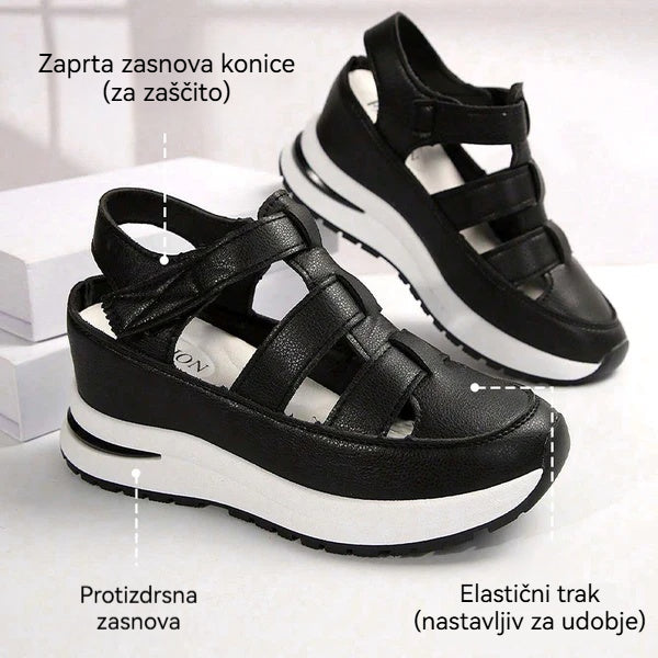 Modni sandali👡, široki in udobni, nedrseča oblika, prihranijo vam težave z zavezovanjem vezalk. Ne dovolite, da vam vezalke pokvarijo dobro voljo! 🌼50 % popust danes, brezplačne udobne nogavice🧦
