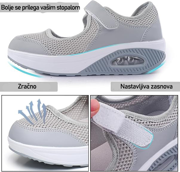 [🎁Današnji 50 % popust, ne zamudite brezplačnih ortopedskih nogavic] Ergonomsko oblikovani ortopedski čevlji z zračno blazino, ki se enostavno znebijo bolečin v stopalih 👞Ni treba zavezovati vezalk, enostavno jih je obuvati in sezuvati