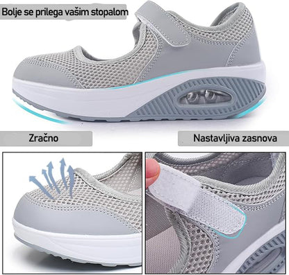 [🎁Današnji 50 % popust, ne zamudite brezplačnih ortopedskih nogavic] Ergonomsko oblikovani ortopedski čevlji z zračno blazino, ki se enostavno znebijo bolečin v stopalih 👞Ni treba zavezovati vezalk, enostavno jih je obuvati in sezuvati