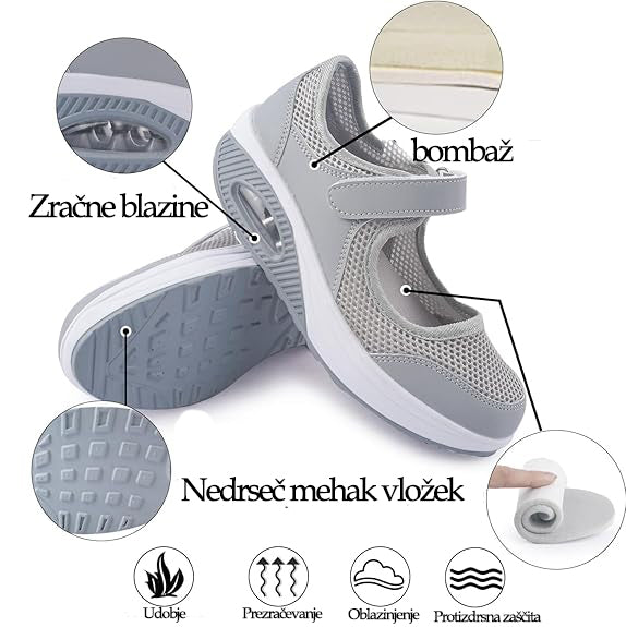 [🎁Današnji 50 % popust, ne zamudite brezplačnih ortopedskih nogavic] Ergonomsko oblikovani ortopedski čevlji z zračno blazino, ki se enostavno znebijo bolečin v stopalih 👞Ni treba zavezovati vezalk, enostavno jih je obuvati in sezuvati
