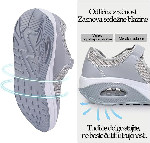 [🎁Današnji 50 % popust, ne zamudite brezplačnih ortopedskih nogavic] Ergonomsko oblikovani ortopedski čevlji z zračno blazino, ki se enostavno znebijo bolečin v stopalih 👞Ni treba zavezovati vezalk, enostavno jih je obuvati in sezuvati