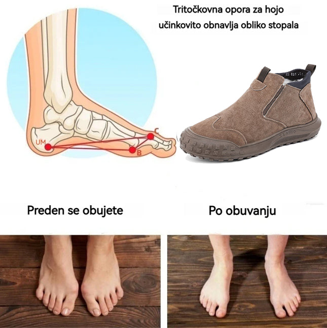 genettech® - Ergonomski zimski ortopedski čevlji za bolečine v stopalih, kolenih in hrbtu - Unisex