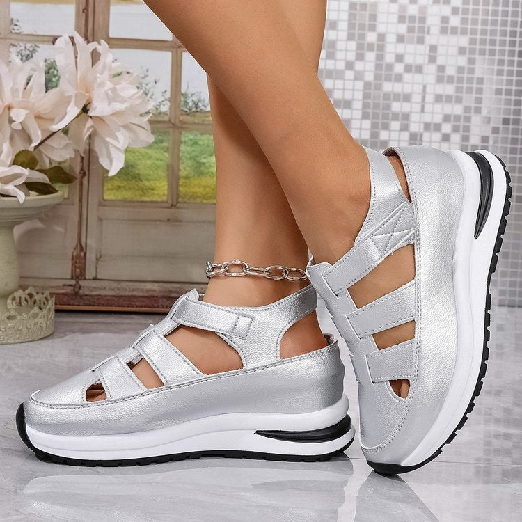 Modni sandali👡, široki in udobni, nedrseča oblika, prihranijo vam težave z zavezovanjem vezalk. Ne dovolite, da vam vezalke pokvarijo dobro voljo! 🌼50 % popust danes, brezplačne udobne nogavice🧦