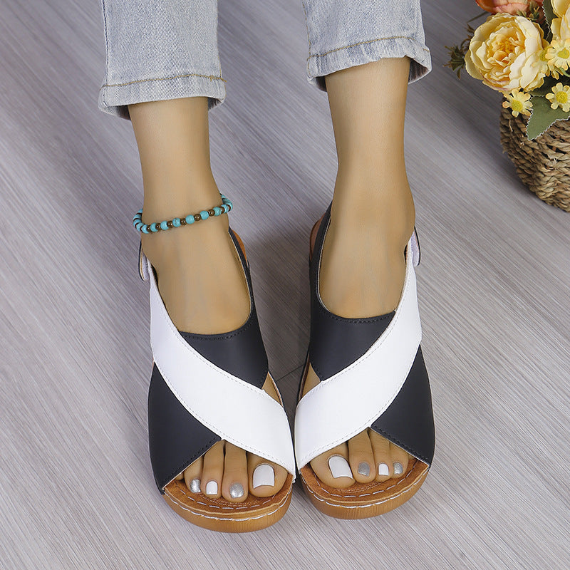 Modni sandali👡, široki in udobni, nedrseča oblika, prihranijo vam težave z zavezovanjem vezalk. Ne dovolite, da vam vezalke pokvarijo dobro voljo! 🌼50 % popust danes, brezplačne udobne nogavice🧦