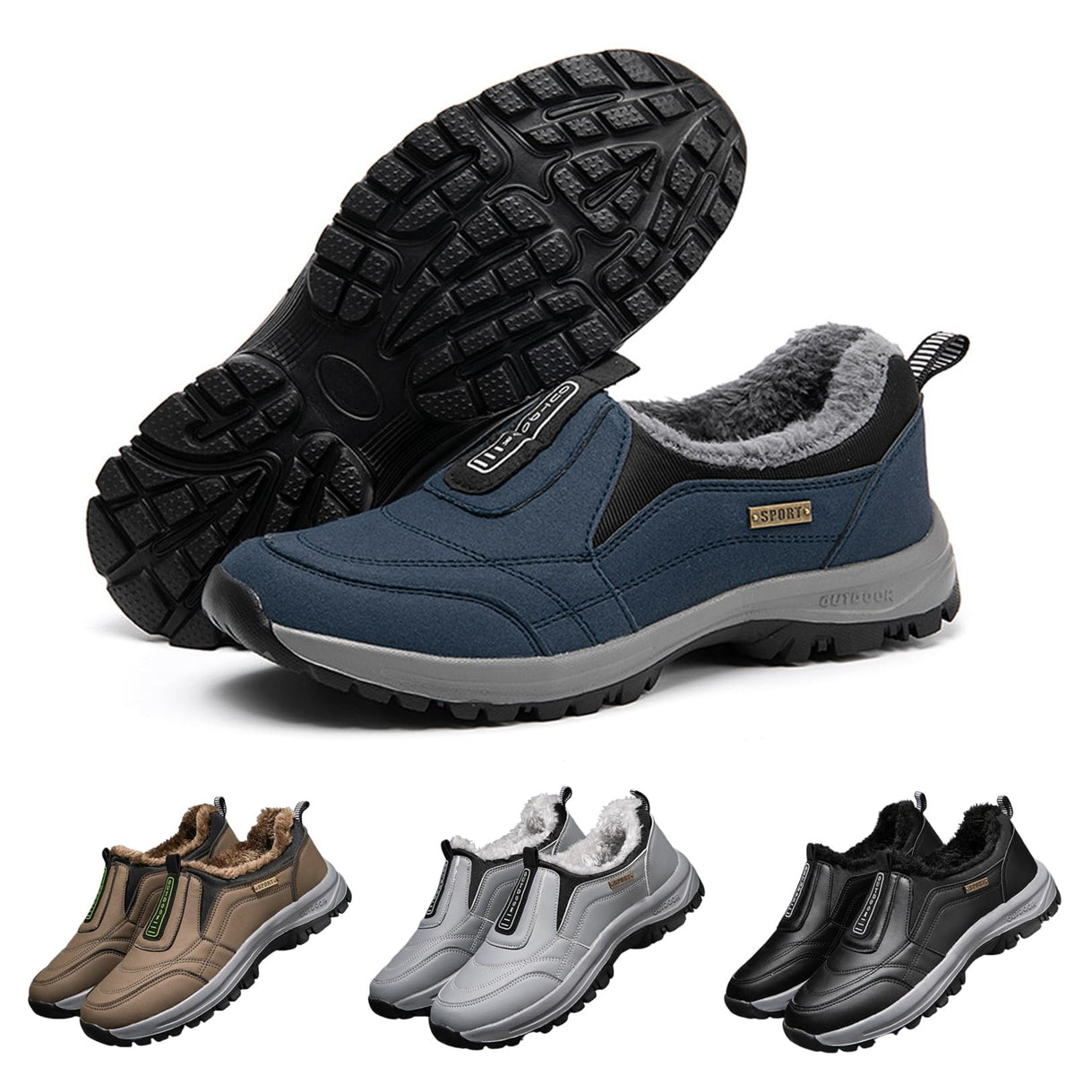 ⚡Omejen popust 50 % —— Ergonomski ortopedski čevlji s krzneno podlogo, lajšajo bolečine v stopalih, hrbtu in sklepih, unisex