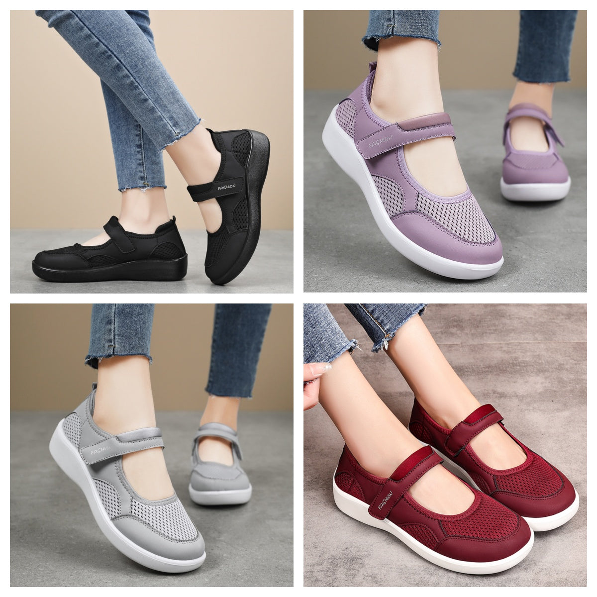 [🔥🔥50 % popust!] Ženski zaščitni sandali z zaprtimi prsti 👟 + bonus ortopedske nogavice 🧦! Udobni za vožnjo na delo, nakupovanje in potovanje ✨, ter za zdravje vaših stopal 🦶!