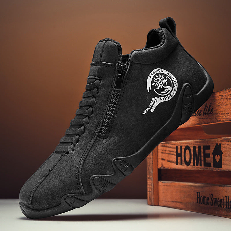 Genettech® | Visoki škornji iz pravega usnja, unisex! Ti ortopedski čevlji imajo ergonomsko oporo za stopalni lok in nedrseč podplat.