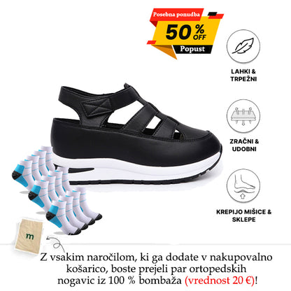 Modni sandali👡, široki in udobni, nedrseča oblika, prihranijo vam težave z zavezovanjem vezalk. Ne dovolite, da vam vezalke pokvarijo dobro voljo! 🌼50 % popust danes, brezplačne udobne nogavice🧦