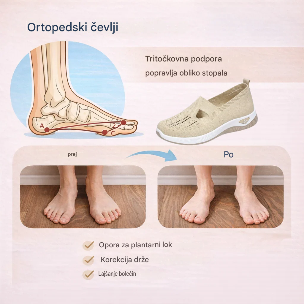 ⏰ Zadnji dan! 50 % popusta 👟 Ergonomski poletni ortopedski čevlji | Zračni in lahki ✅ Lajša bolečine v stopalih | Enostavno obuvanje in sezuvanje